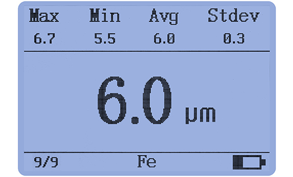 LS225+F500涂鍍層測厚儀數(shù)據(jù)統(tǒng)計功能